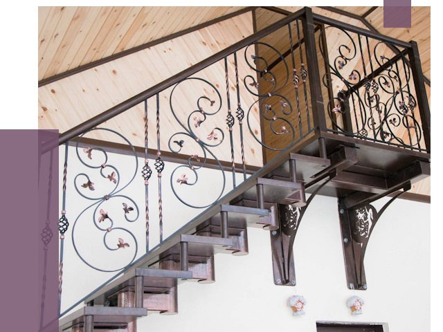 Кованые лестницы в Луховицах от 80691 руб. под ключ