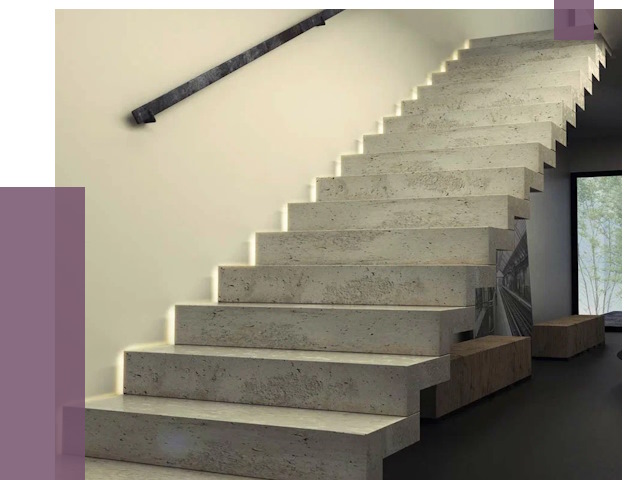 Облицовка бетонных лестниц в Луховицах от 4655 руб/м2