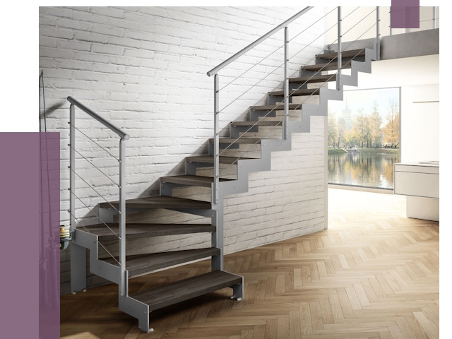 Г-образные лестницы под ключ в Луховицах от 37501 руб. | ПРОЛЁТ-Лхв