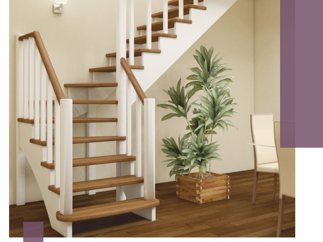 Г-образные лестницы под ключ в Луховицах — изготовление и монтаж