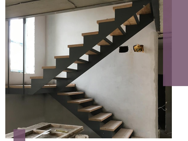 Изготовление лестниц на металлокаркасе в Луховицах от производителя