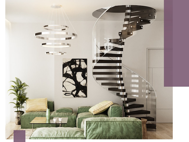 Лестницы для двухуровневой квартиры в Луховицах — изготовление и монтаж