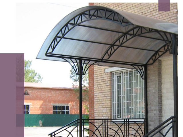 Металлические навесы и козырьки в Луховицах от 12931 руб.