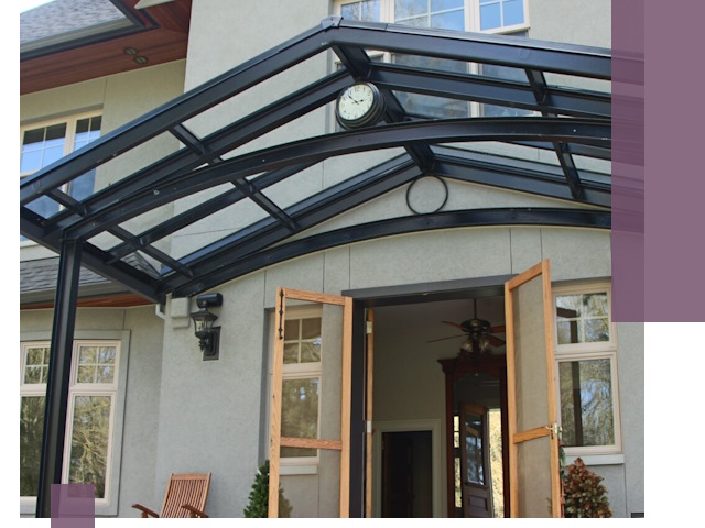 Изготовление и монтаж навесов и козырьков в Луховицах