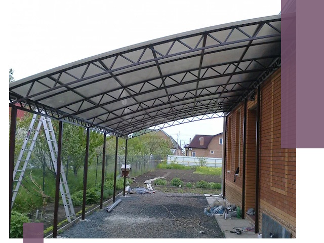 Профессиональный монтаж навесов под ключ в Луховицах