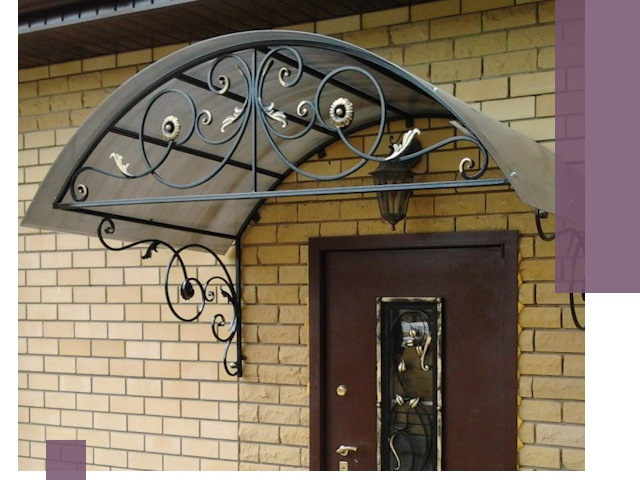 Изготовление козырьков из металла под ключ в Луховицах