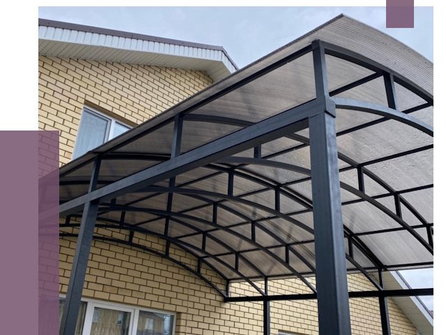 Монтаж козырьков в Луховицах от 11638 руб. | ПРОЛЁТ-Лхв