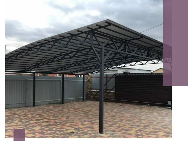 Недорогие навесы под ключ в Луховицах — изготовление и монтаж