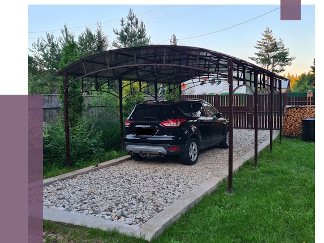 Навесы для автомобиля в Луховицах от 13293 руб.  | ПРОЛЁТ-Лхв