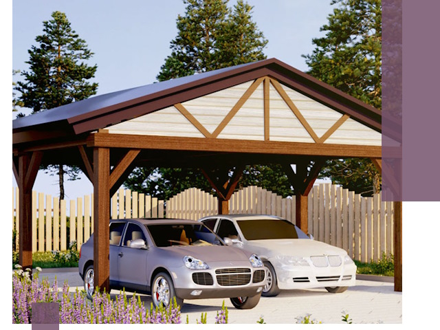 Навесы для автомобиля в Луховицах — изготовление и монтаж