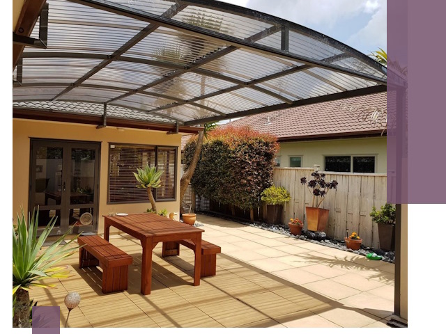 Навесы во двор под ключ в Луховицах — изготовление и монтаж