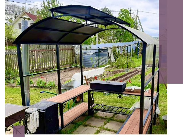 Навесы для барбекю в Луховицах: изготовление, монтаж и демонтаж