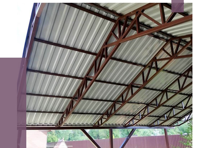 Навесы из профнастила в Луховицах от 7448 руб. | ПРОЛЁТ-Лхв