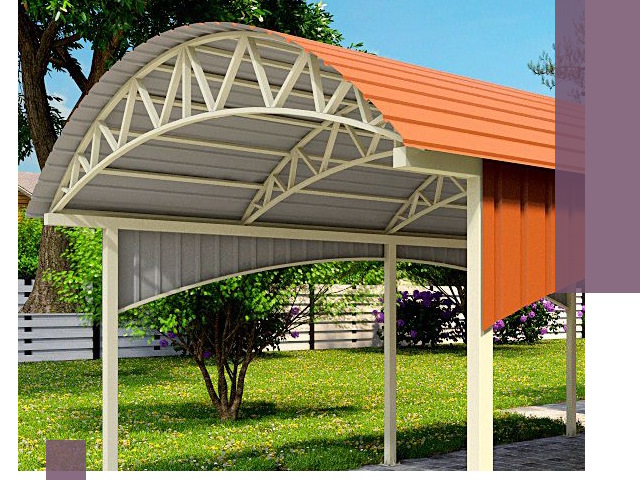 Навесы из профнастила под ключ в Луховицах — установка и монтаж