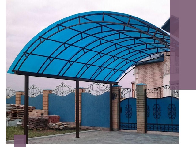 Арочные навесы под ключ в Луховицах — изготовление и монтаж