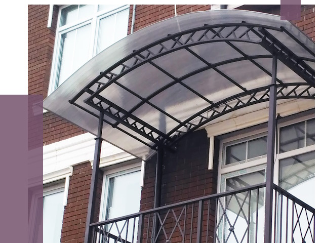 Козырьки над балконом в Луховицах от 8742 руб.  | ПРОЛЁТ-Лхв