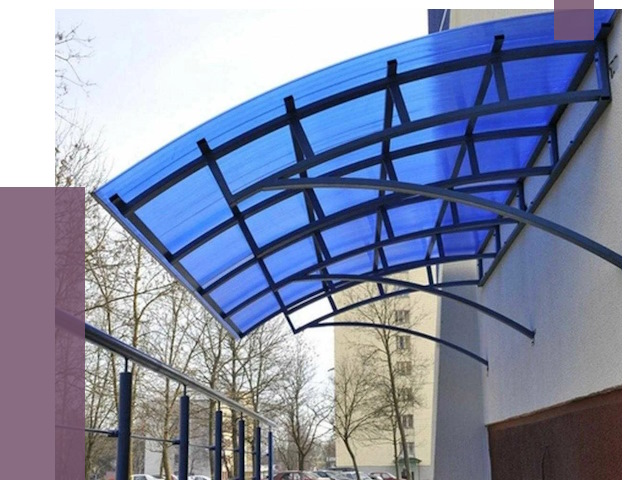 Козырьки из поликарбоната в Луховицах от 4345 руб. под ключ | ПРОЛЁТ-Лхв