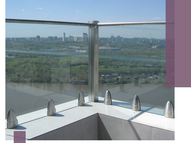 Стеклянные парапеты премиум класса в Луховицах для домов и бизнесов