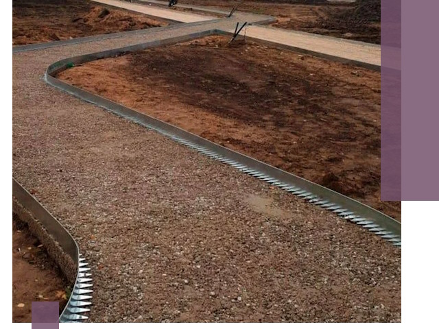 Металлические бордюры под ключ в Луховицах — изготовление и монтаж